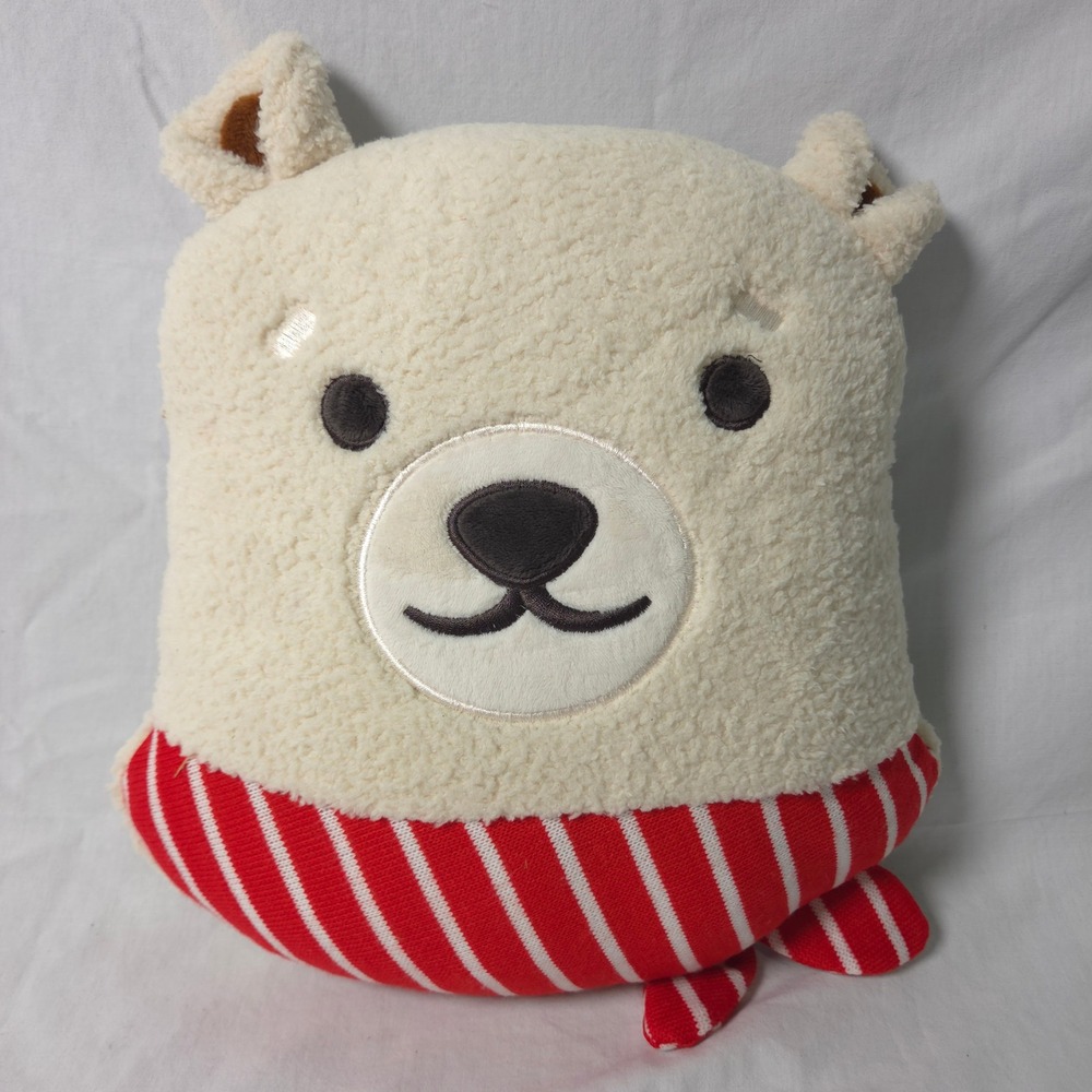 Target Bullseye Playground Polar Bear Plush Pillow Red White Stripe Sherpa 12in